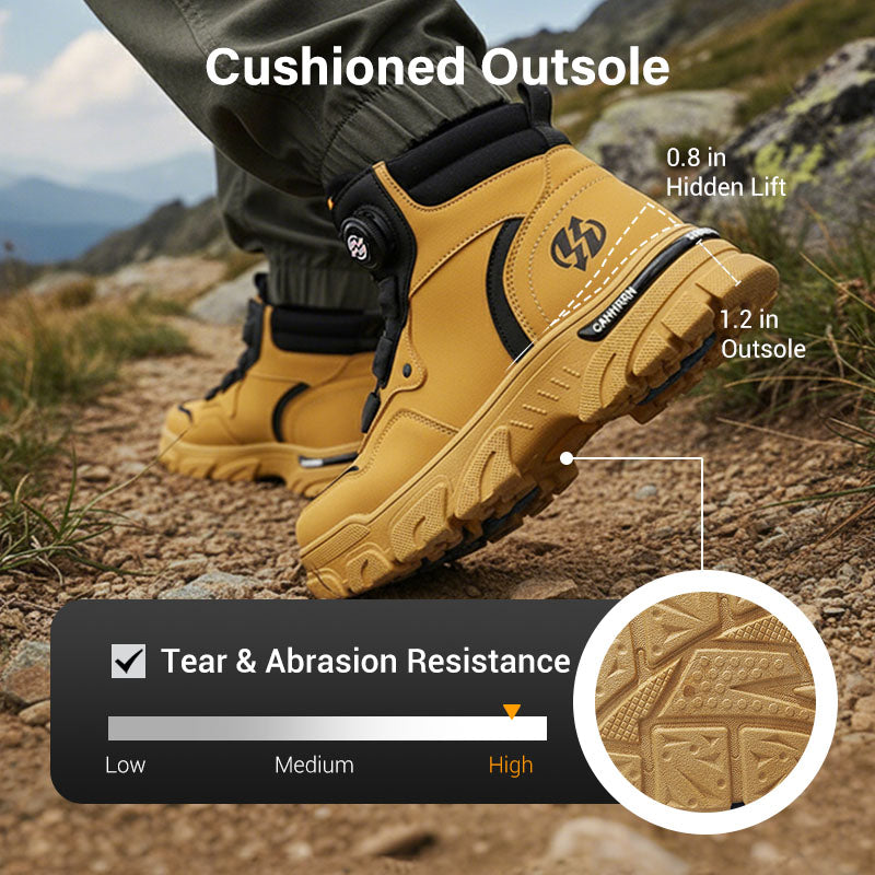 Herren-Outdoor-Arbeitsschuhe mit drehbarem Schnallverschluss 🔄👞 – Wasserdicht 💦, rutschhemmend 🚶‍♂️, bequem, atmungsaktiv 🌬️