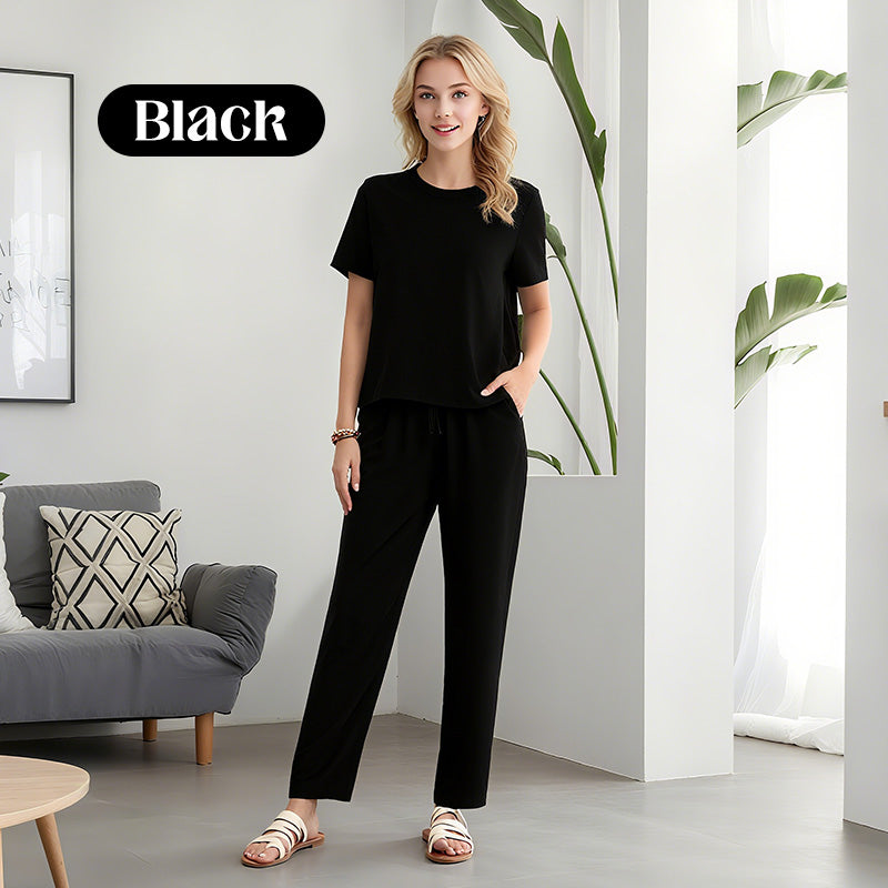 🌸 Women's Soft Casual Top and Pants Set