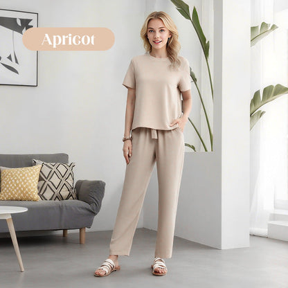 🌸 Women's Soft Casual Top and Pants Set