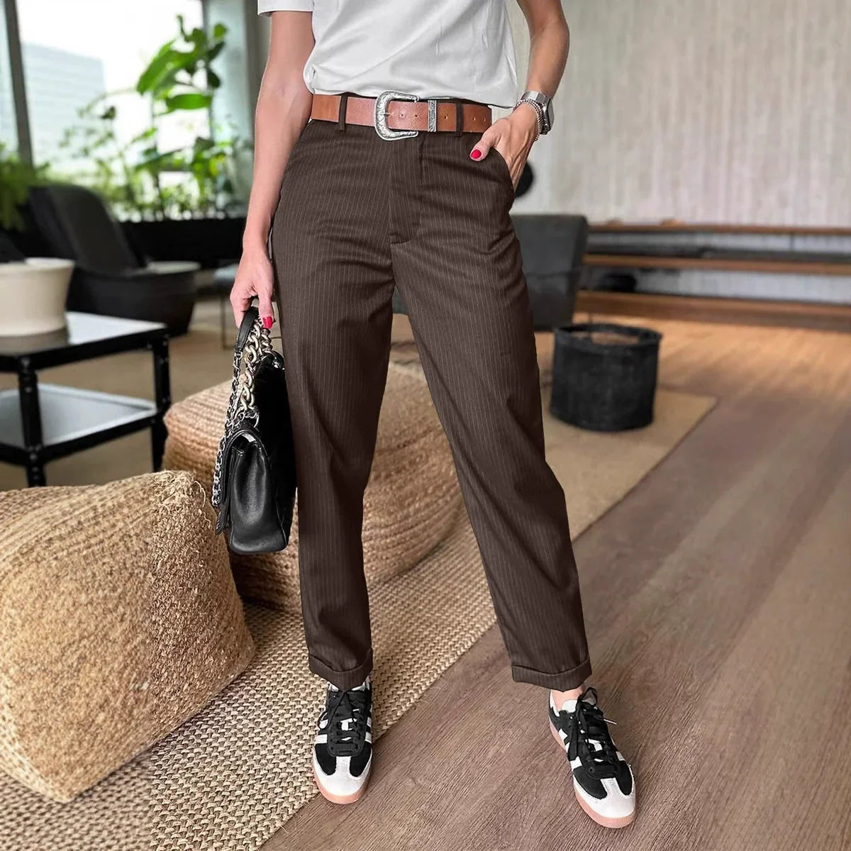 💕Limited Time 50% Off💕Women's High Waist Casual Straight Blazer Pants