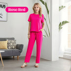 🌸 Women's Soft Casual Top and Pants Set