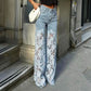 ⏳Time-limited Special⏰Fashion Lace Patchwork Denim Jeans
