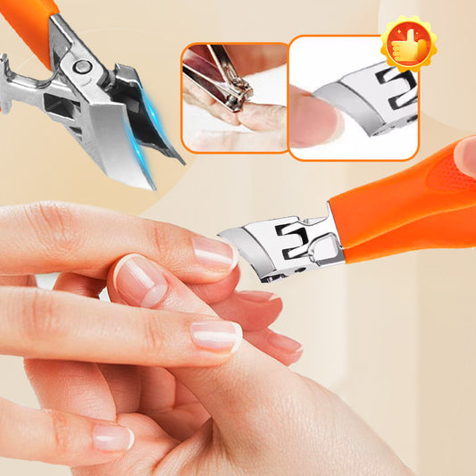 Wide Jaw Opening Anti-Splash Slanted Nail Clipper