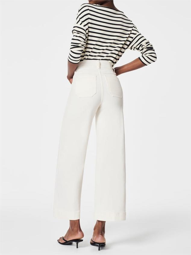 🔥New Year Special 50% OFF🔥Tummy Control Cropped Wide-Leg Jeans