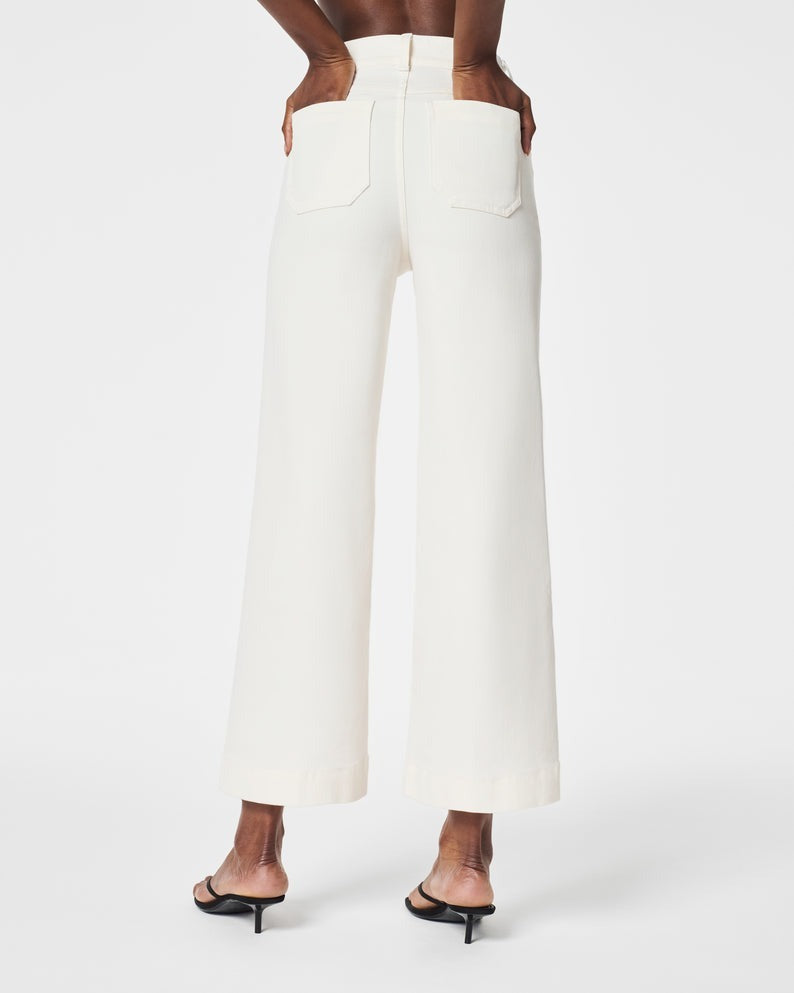 🔥New Year Special 50% OFF🔥Tummy Control Cropped Wide-Leg Jeans