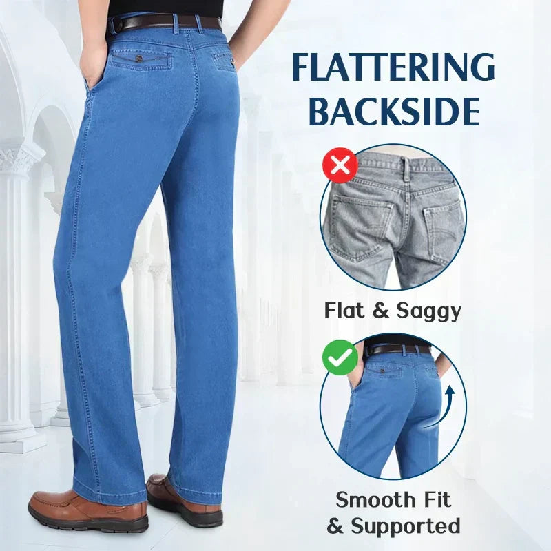 🔥Big Sale 57% OFF🔥Men's High Waist Straight Cut Jeans