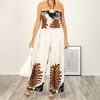 🔥 Summer Special 50% off 🌊💕Women’s Sexy Summer Print Loose Fit Strapless Jumpsuit