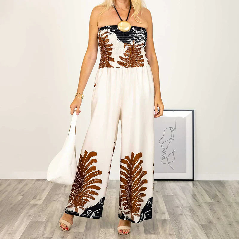 🔥 Summer Special 50% off 🌊💕Women’s Sexy Summer Print Loose Fit Strapless Jumpsuit