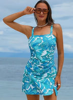 💥Big price reduction！🩱Women Vintage Tummy Control Two Piece Tankini Swimsuits