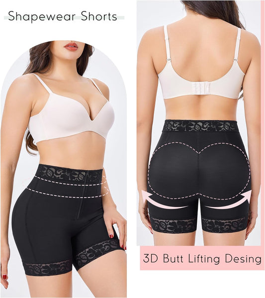 💗Summer Specials💗Lace Steel Boned Butt Enhancer Shorts Shapewear