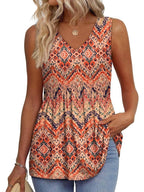 💖LAST DAY SALE ✨Women Dressy Sleeveless V Neck Babydoll Tank Tops