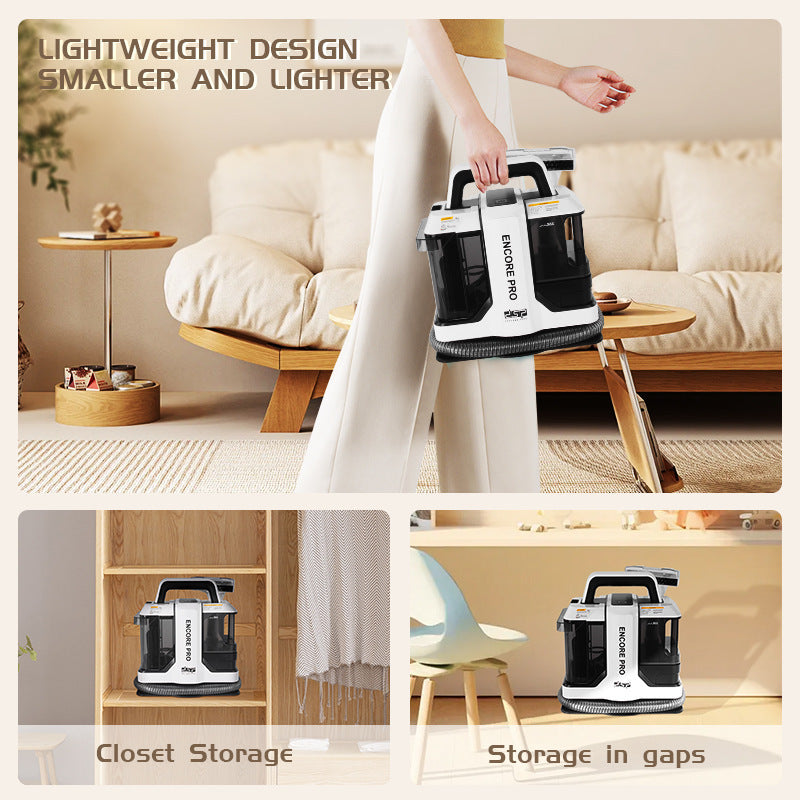 ✨Stoffsofa-Reinigungsmaschine, kleine Sprüh-Saug-All-in-One-Reinigungsmaschine, Haushalts-Teppich-Vorhang-Staubsauger