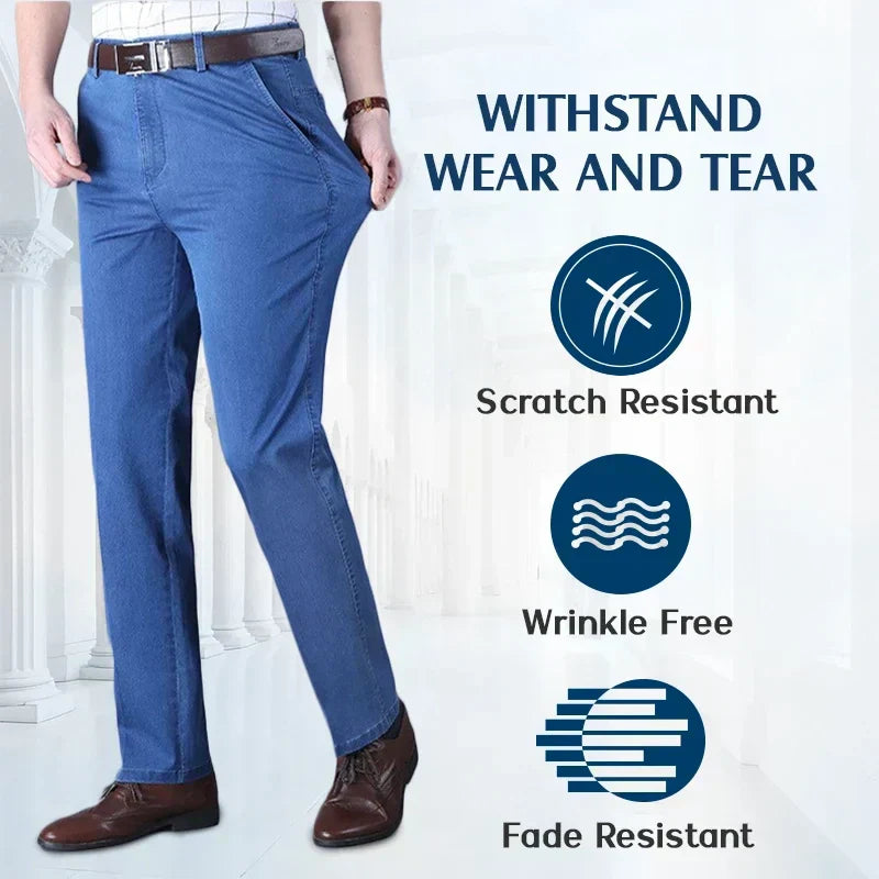 🔥Big Sale 57% OFF🔥Men's High Waist Straight Cut Jeans