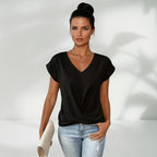 💥Last Day Sale 50% OFF👚Casual Short Sleeve Elegant V-neck Twist Tee