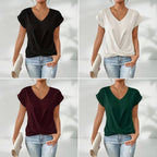 💥Last Day Sale 50% OFF👚Casual Short Sleeve Elegant V-neck Twist Tee