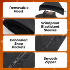 🔥Kostenloser Versand🔥 Herren Wintermantel mit Abnehmbarer Kapuze - Hochleistungs-Daunenisolierung & Wasserdichtes Design für Arktische Temperaturen ❄️🛡️