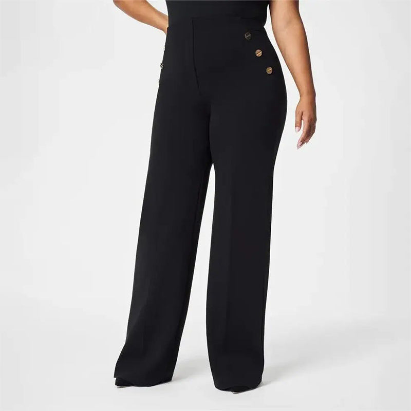 🔥 Mother's Day Special Price £14.99!!🎁-High Stretch Tummy Control Button Wide Leg Pants