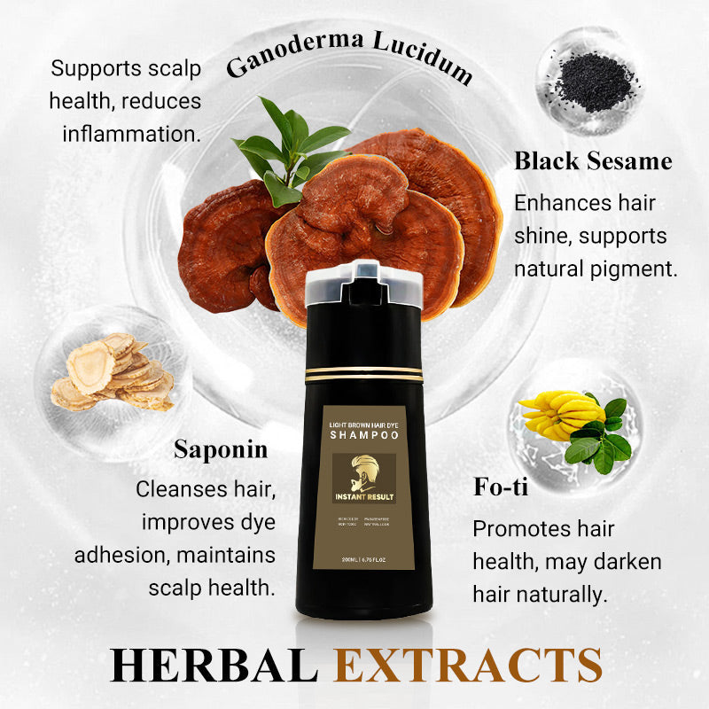 🔥50%OFF🔥Instant Result Hair Dye Shampoo🌿 | 10-Second Application | Vegan & Ammonia-Free