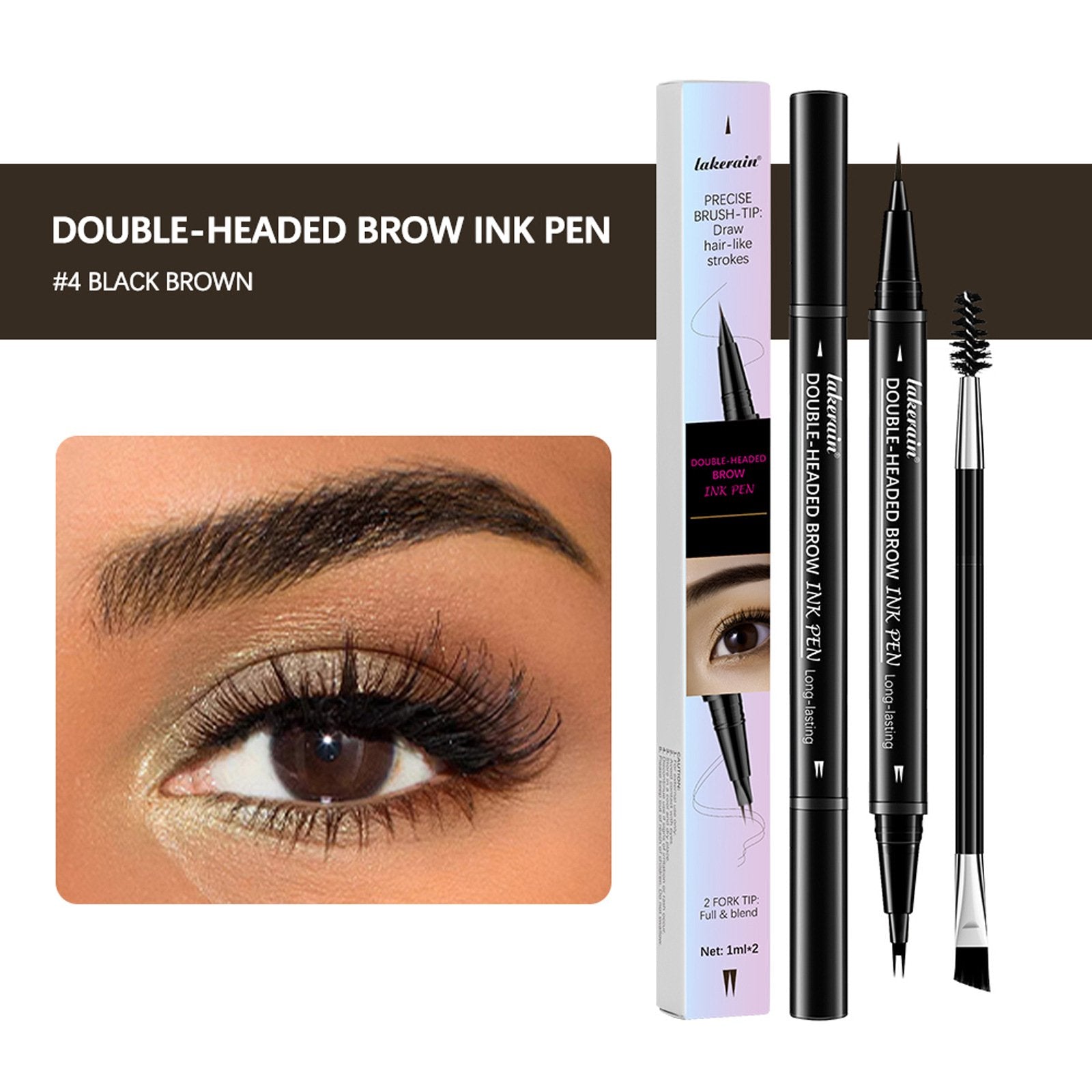 💖Buy 1 Get 1 Free 💖2-in-1 4D Eyebrow Pencil (Natural Brow Makeup and Eyelash Line)
