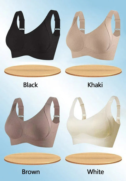 🎁Buy 1 Get 2 Free💕Women's Ribbed Push Up Adjustable Wireless Bra
