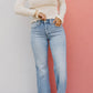 ⏰LIMITED DAYS 50% OFF💥High Rise Vintage Wash Tummy Control Top Straight Leg Jeans