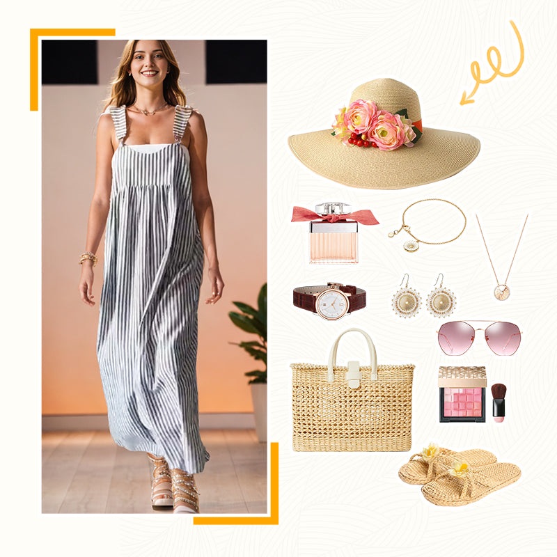 🌸NEW HOT SALE✨ Casual Striped Camisole Dress – Effortless Style & Comfort! 💖