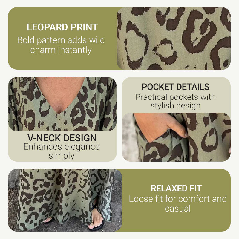 💖Limited Sale 50% OFF💖Safari Chic Leopard Dress