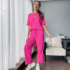 🌸 Women's Soft Casual Top and Pants Set