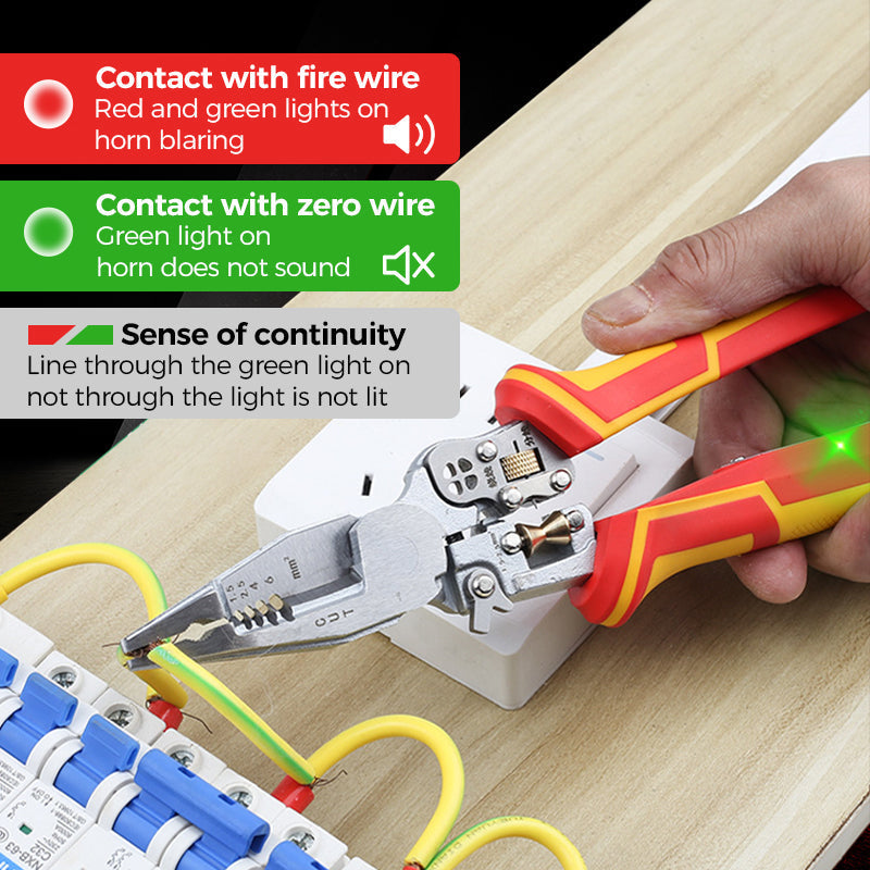 ⚡8-In-1 Wire Stripper with Voltage Tester