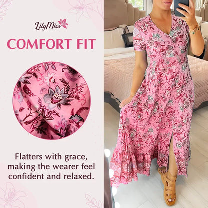 🌸Big price reduction！🌸Floral Print V-neck Dress