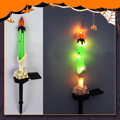🔥BUY MORE SAVE MORE🥳Each Only ￡9.99!!!💀Solar Powered Skull Candle Light