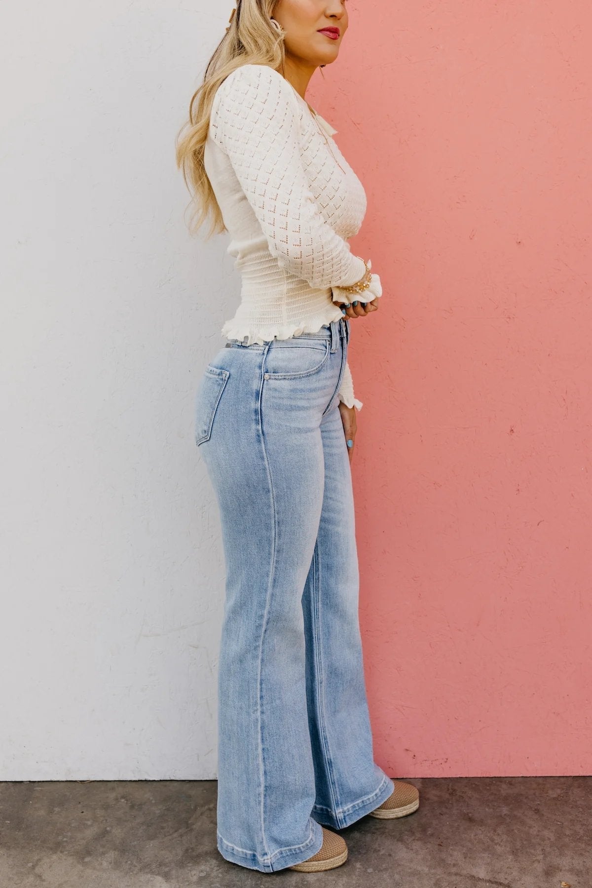 ⏰LIMITED DAYS 50% OFF💥High Rise Vintage Wash Tummy Control Top Straight Leg Jeans