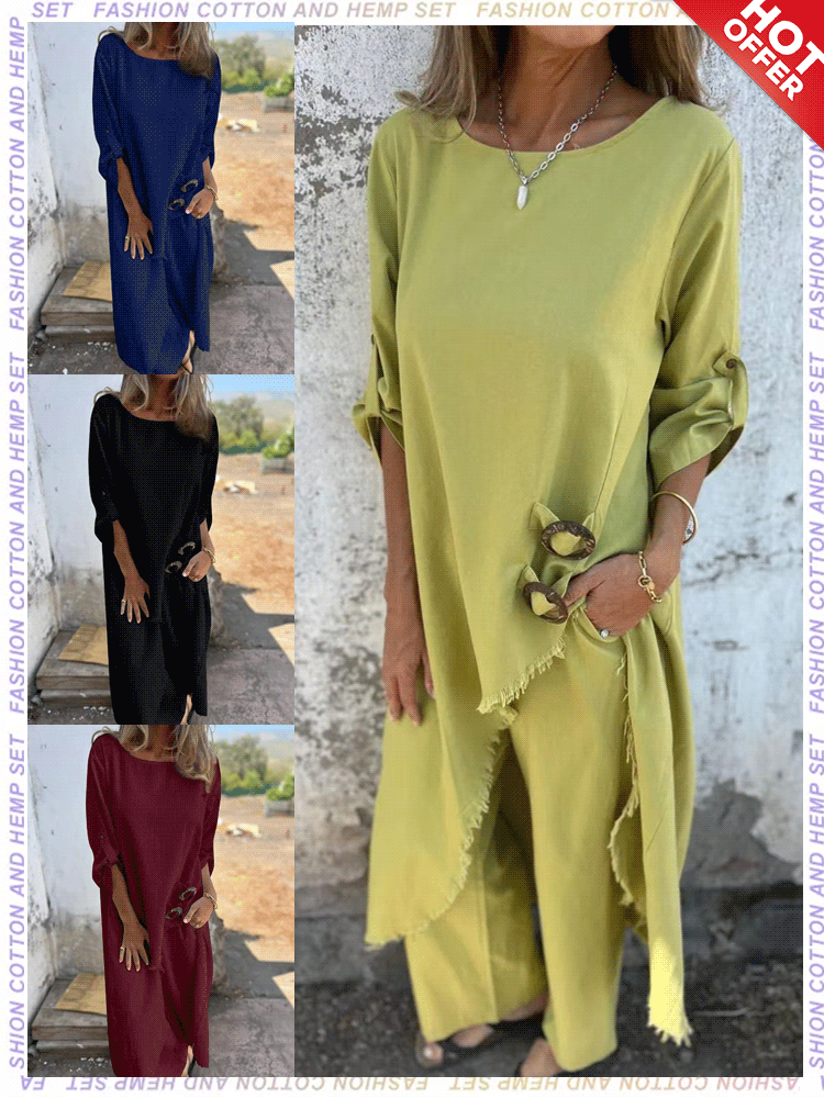 🎉2025 Women's Irregular Dress and Loose Fit Pants（The more you buy, the higher the discount）