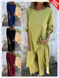 🎉2025 Women's Irregular Dress and Loose Fit Pants（The more you buy, the higher the discount）