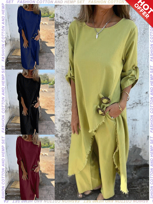 🎉2025 Women's Irregular Dress and Loose Fit Pants（The more you buy, the higher the discount）