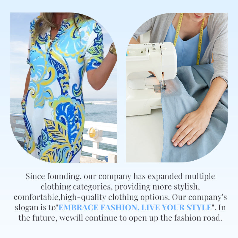 🌷Big price reduction🌸Women Colorful Printed V-Neck Dress💐