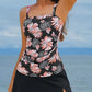 💥Big price reduction！🩱Women Vintage Tummy Control Two Piece Tankini Swimsuits