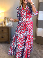 ✨Last Day Promotion 50% OFF💥Lapel Printed Dress