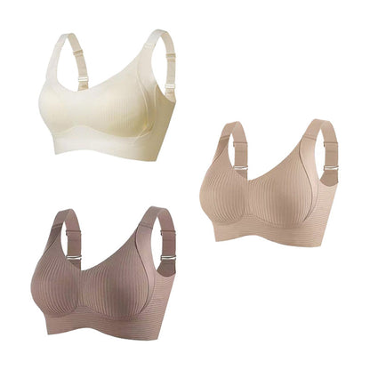 🎁Buy 1 Get 2 Free💕Women's Ribbed Push Up Adjustable Wireless Bra