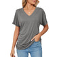 💕Mother's Day Promotion- UP TO 49% OFF🌷V-Neck Solid Color Loose Ladies Tops