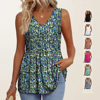 💖LAST DAY SALE ✨Women Dressy Sleeveless V Neck Babydoll Tank Tops