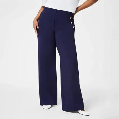 🔥 Mother's Day Special Price £14.99!!🎁-High Stretch Tummy Control Button Wide Leg Pants