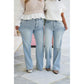 ⏰LIMITED DAYS 50% OFF💥High Rise Vintage Wash Tummy Control Top Straight Leg Jeans