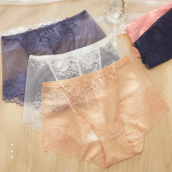 🔥Hot Sale🔥Ladies Silk Lace Handmade Panties