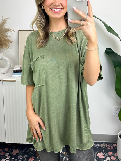 🌸Summer Specials🌸Women's Raw Edge Boxy Tee