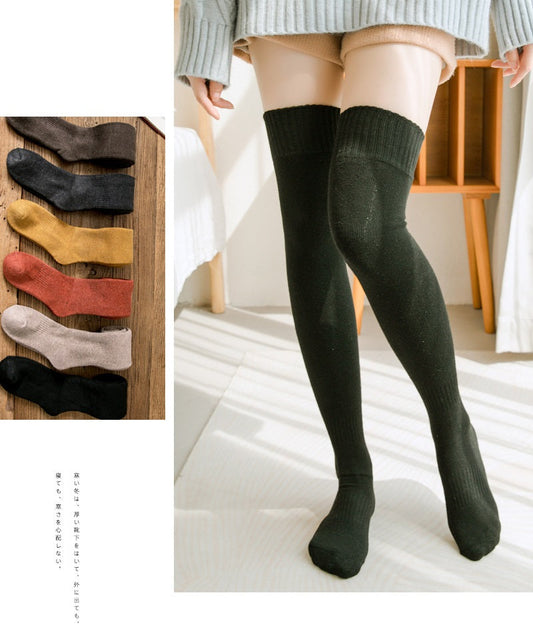 ❄️Special Sale & BUY MORE GET MORE🔥Fashionable Autumn And Winter Thickened Velvet Over-the-knee Women's Socks