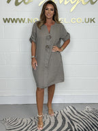 🔥Summer Promotion 50% OFF 🔥Button Up Tunic Dress
