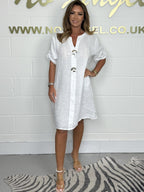 🔥Summer Promotion 50% OFF 🔥Button Up Tunic Dress