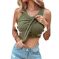 🔥LAST DAY SPECIAL PRICE: ￡9.97!!🔥Ribbed Stretchy Tank Top with Shelf Bra