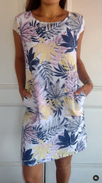 🍀🌷MOTHER'S DAY HOT SALE 50% OFF🍀🌷Women's Cotton Loose Printed Dress (BUY MORE SAVE MORE)